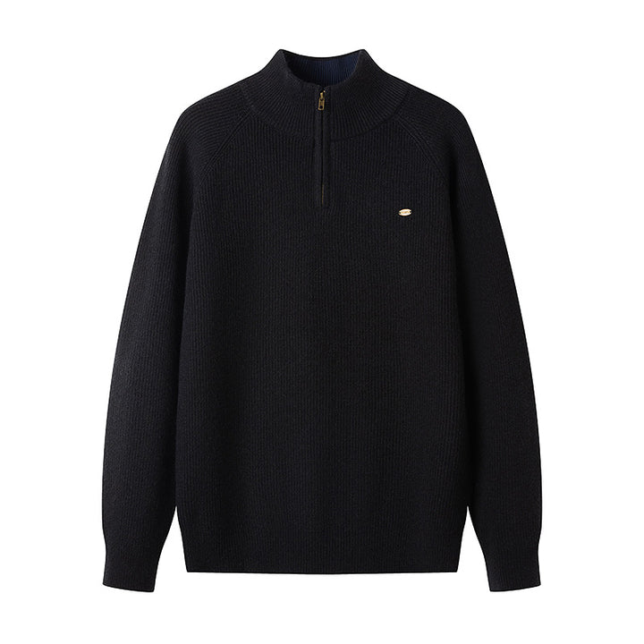 Herren Strickpullover mit halbem Reißverschluss Echoarchiv