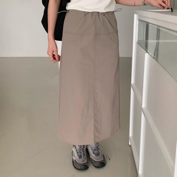 Damen Eleganter Midirock mit Taillenband Echo Archiv