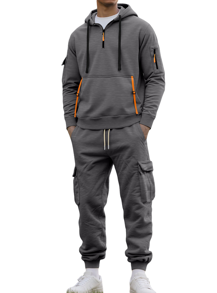 Herren Funktionales Sportset mit Kapuze und praktischen Taschen Echoarchiv