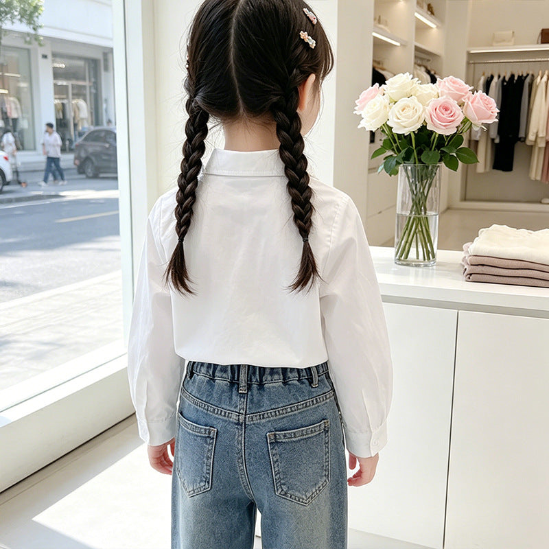 Mädchen Bluse mit liebevollen Schleifendetails Echo Archiv