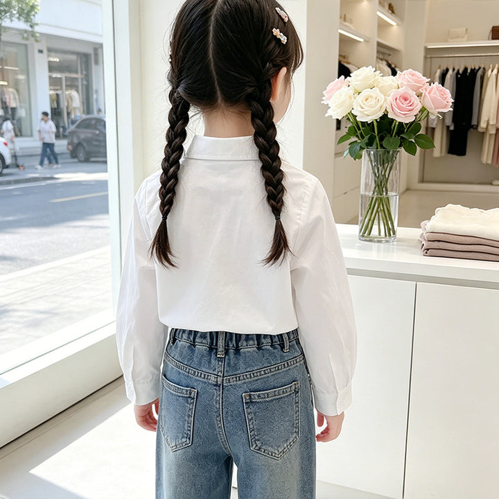 Mädchen Bluse mit liebevollen Schleifendetails Echo Archiv