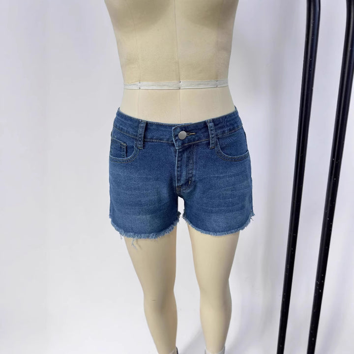 Damen Frayed Denim-Shorts im Vintage-Stil mit moderner Passform Echo Archiv