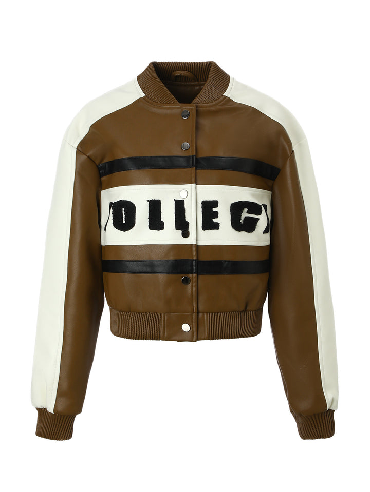 Damen Lässige Lederjacke Echo Archiv