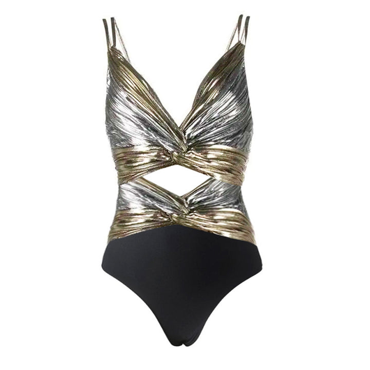 Damen Einteiliger Badeanzug mit elegantem Rüschendesign und asymmetrischem Schnitt Echo Archiv