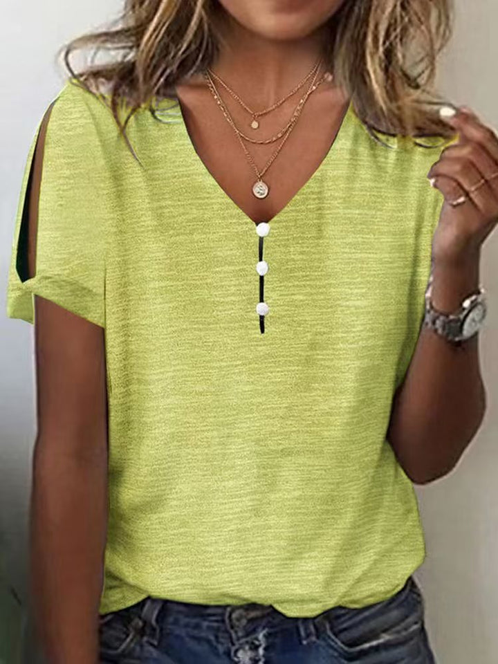Damen Glitzernde V-Pullover Bluse Echo Archiv