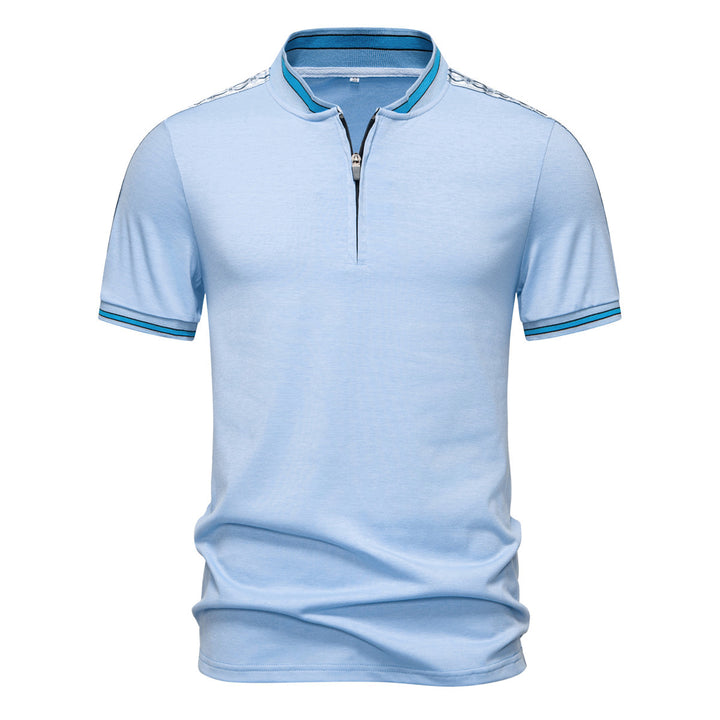 Herren Poloshirt mit hochwertigem Stehkragen und praktischem Reißverschluss Echoarchiv