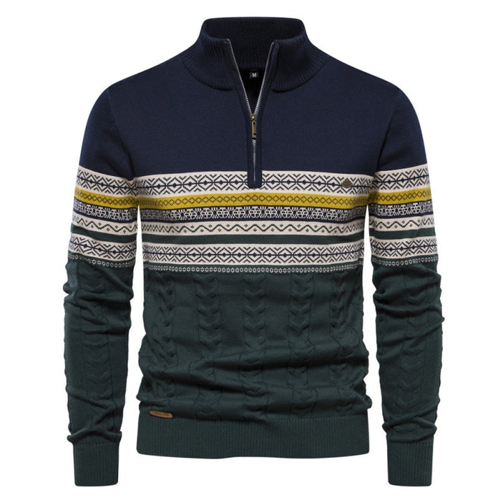 Herren modischer Pullover mit Reißverschluss und strukturiertem Design Echoarchiv