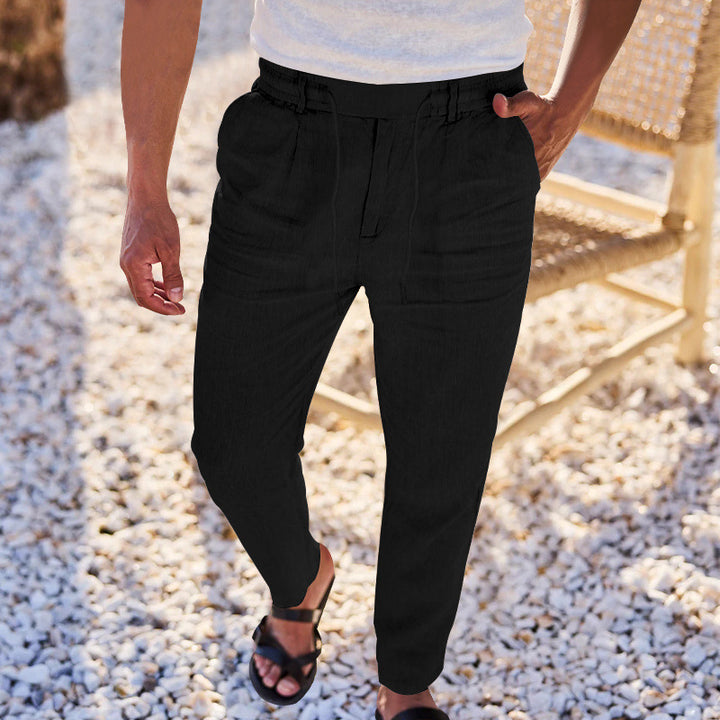 Herren lässige Freizeithose mit elastischem Bund und seitlichen Taschen Echoarchiv