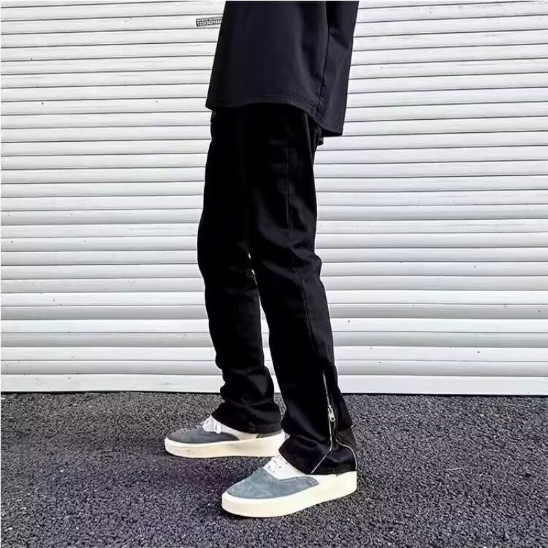 Herren Slim-Fit Zip-Ankle-Hose mit seitlichem Reißverschluss-Detail Echoarchiv