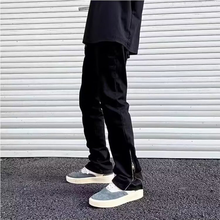 Herren Slim-Fit Zip-Ankle-Hose mit seitlichem Reißverschluss-Detail Echoarchiv