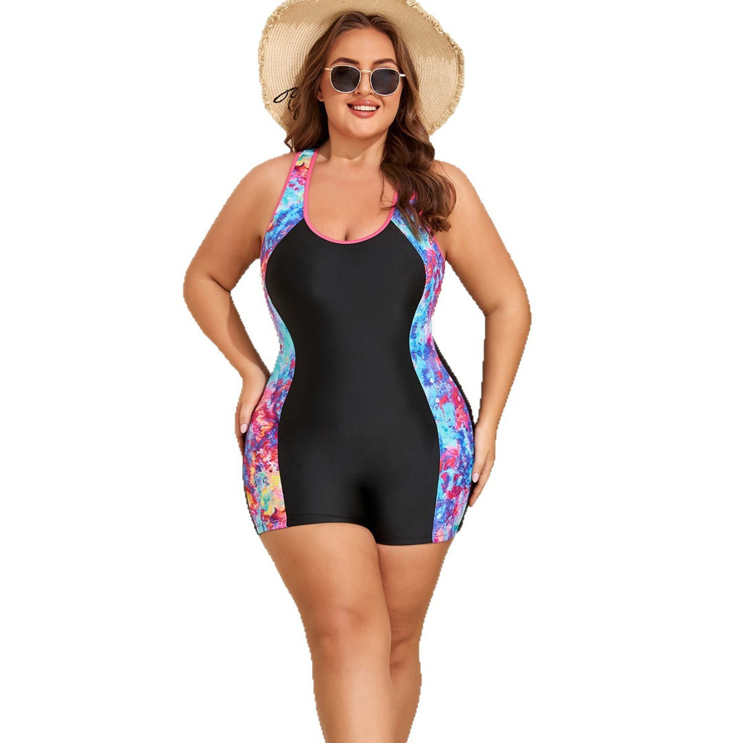 Damen Sportlicher Kurzschwimmanzug Echo Archiv