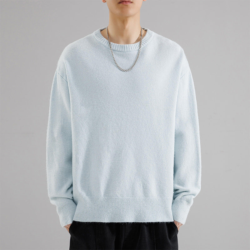 Herren Oversize Rundhalspullover aus weichem Feinstrick Echo Archiv