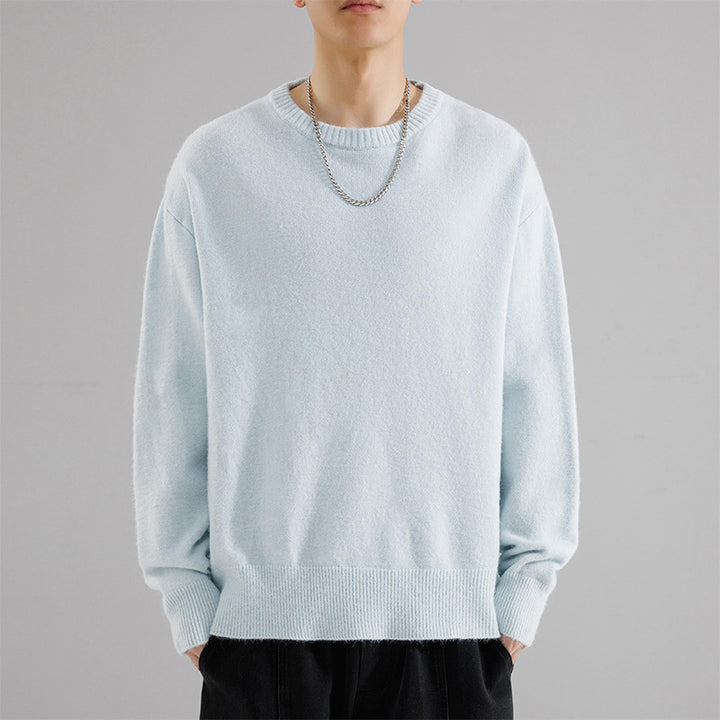Herren Oversize Rundhalspullover aus weichem Feinstrick Echo Archiv