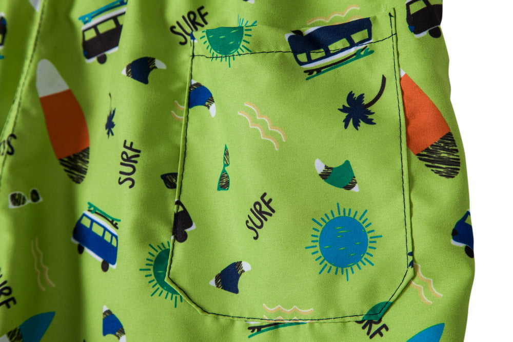 Herren Badeshorts mit modernem Surf-Motiv Echoarchiv