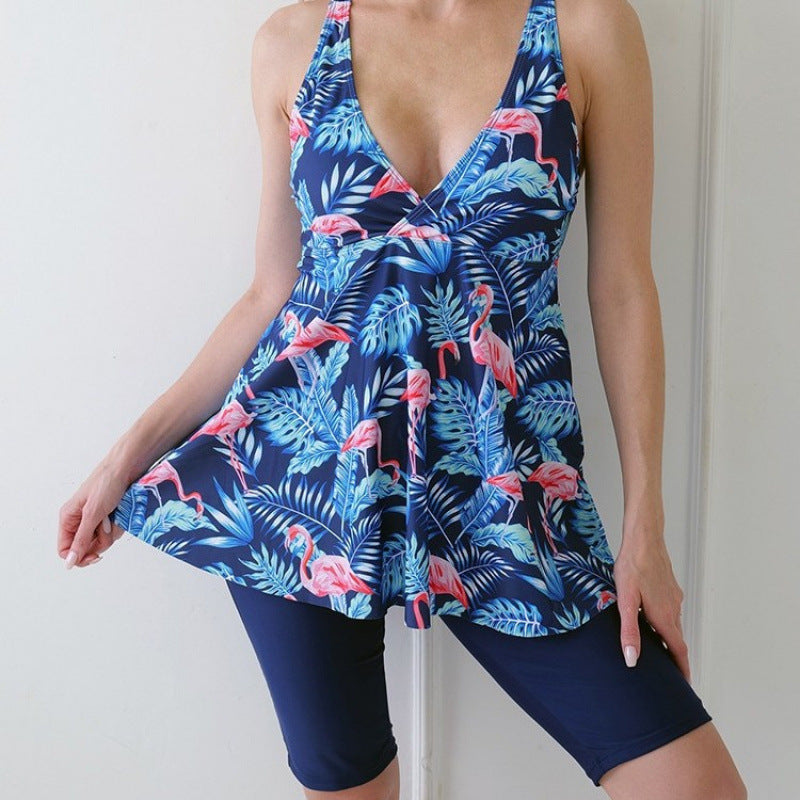 Damen Tankini-Set mit floralem Design und figurumspielender Passform Echo Archiv