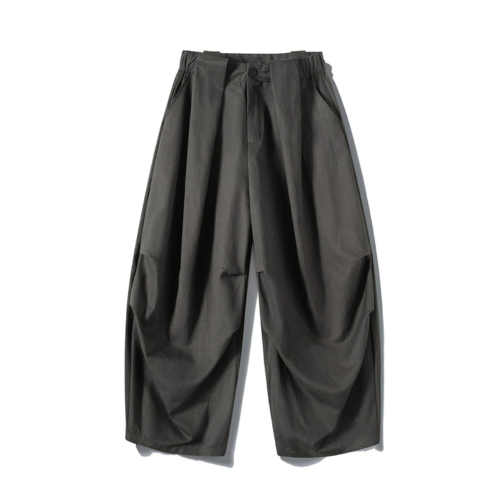 Damen Weite Culotte-Hose mit hohem Bund, Plissee-Detail und Utility-Panel Echoarchiv