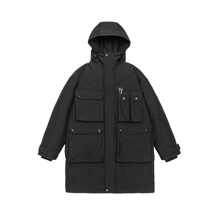 Herren Wasserabweisender Tech-Parka mit Mehrfach-Taschen und Kapuze Echoarchiv