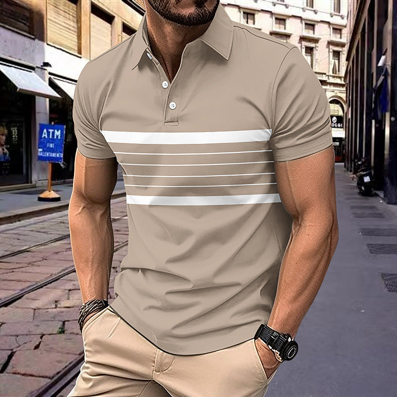 Herren Poloshirt mit modernem Streifenmuster und sportlicher Passform Echoarchiv