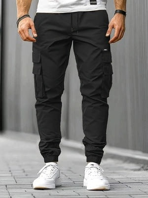 Herren Cargo-Jogginghose mit multifunktionalen Klapp- & Reißverschlusstaschen, elastischem Bund und tapered Bein Echo Archiv