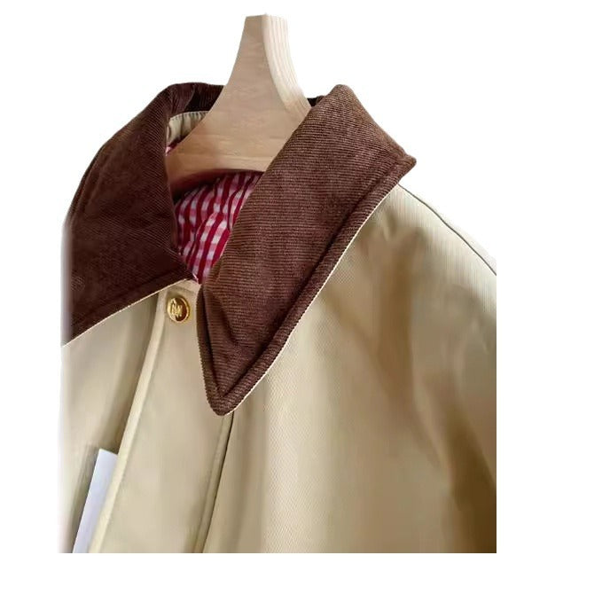 Damen Stylische Übergangsjacke mit kontrastierenden Ellbogenpatches Echoarchiv
