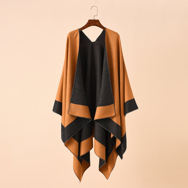 Damen Wendeponcho aus feiner Kaschmir-Mischung – Avérine
