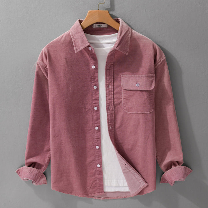 Herren Cordshirt im Overshirt‑Stil mit Brustpatte und entspannter Passform Echoarchiv