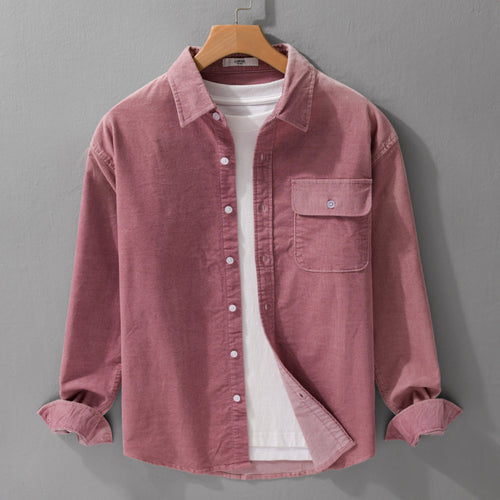 Herren Cordshirt im Overshirt‑Stil mit Brustpatte und entspannter Passform Echoarchiv