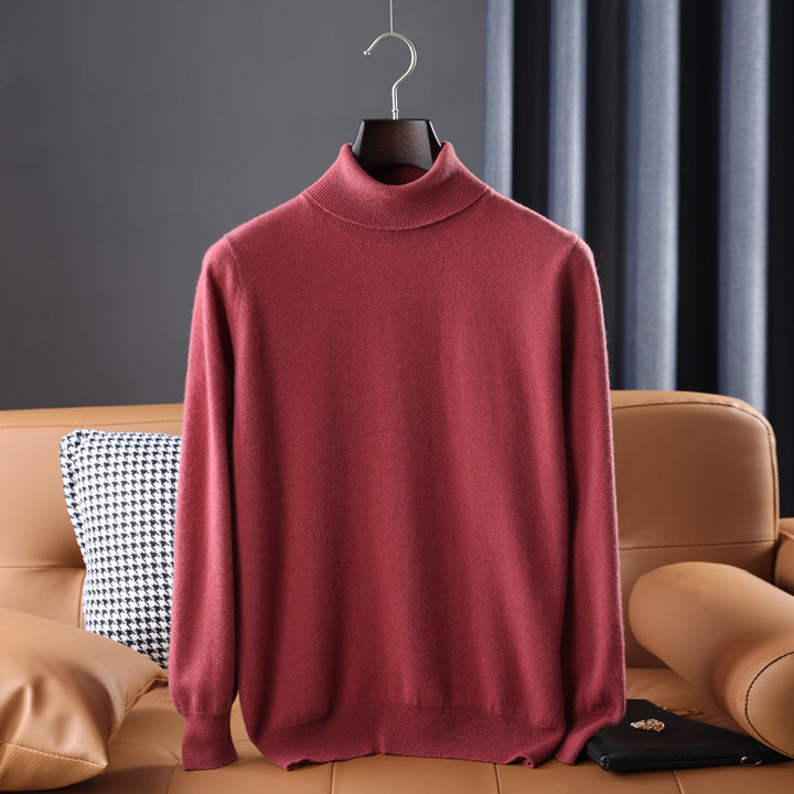 Herren Feiner Rollkragenpullover in schlanker Minimal‑Silhouette aus Woll‑Kaschmir‑Mix Echoarchiv