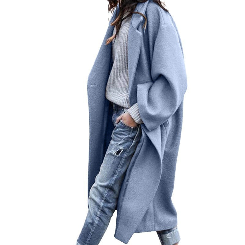 Damen Oversized Mantel mit elegantem Schnitt und tiefen Taschen Echoarchiv