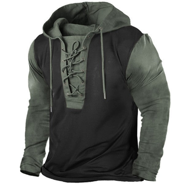 Herren Kapuzenshirt mit innovativem Schnürdesign und lässigem Schnitt Echoarchiv