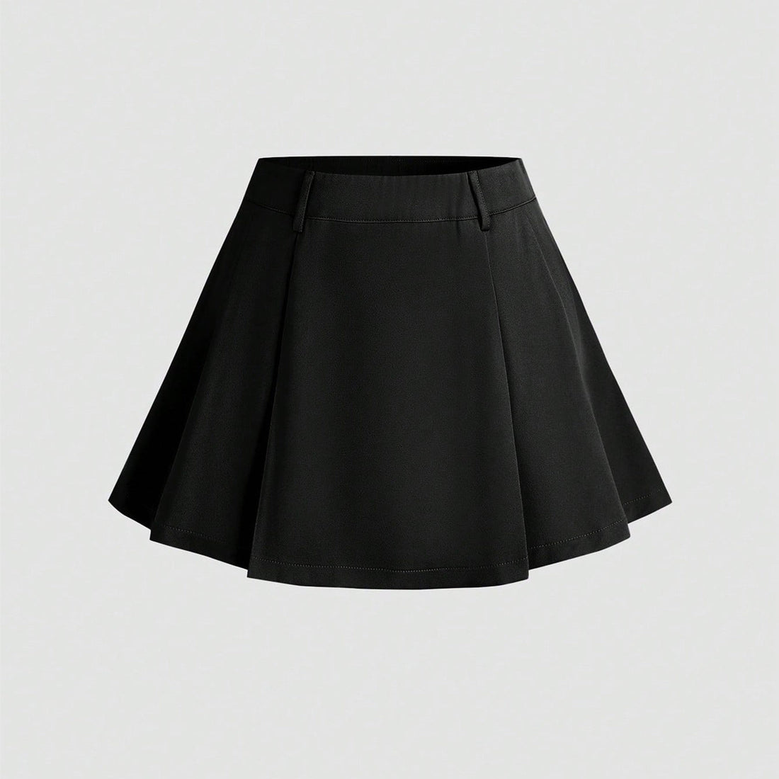 Damen Plissierter Minirock mit angedeutetem Bund – Rosévia