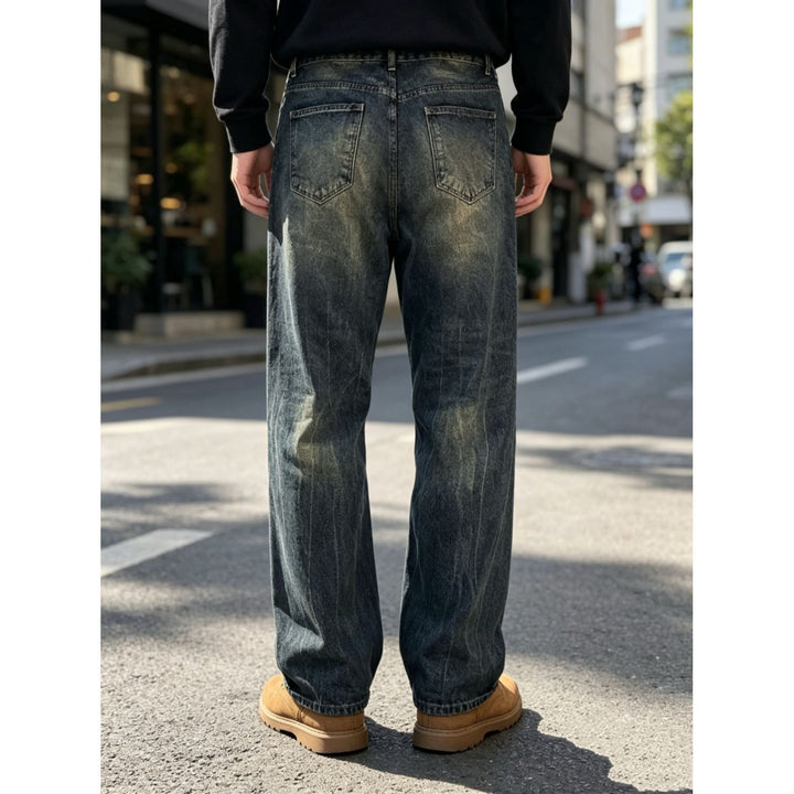 Herren Bequeme und lässige Weit geschnittene Jeans Echoarchiv