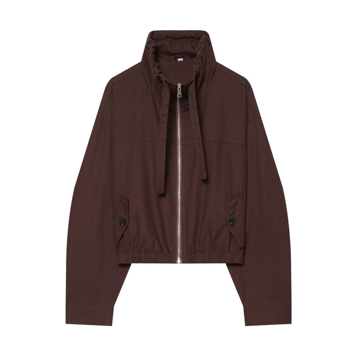 Damen Cropped Utility‑Blouson mit hohem Stehkragen, Tunnelzugbund und Pattentaschen Echo Archiv