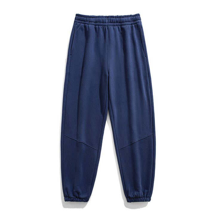Herren Fleece-Jogginghose mit tapered Schnitt, elastischem Kordelbund & Knie-Paneelen Echoarchiv