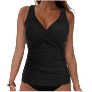 Damen elegantes Wickel-Badeoberteil mit Rüschen Echo Archiv