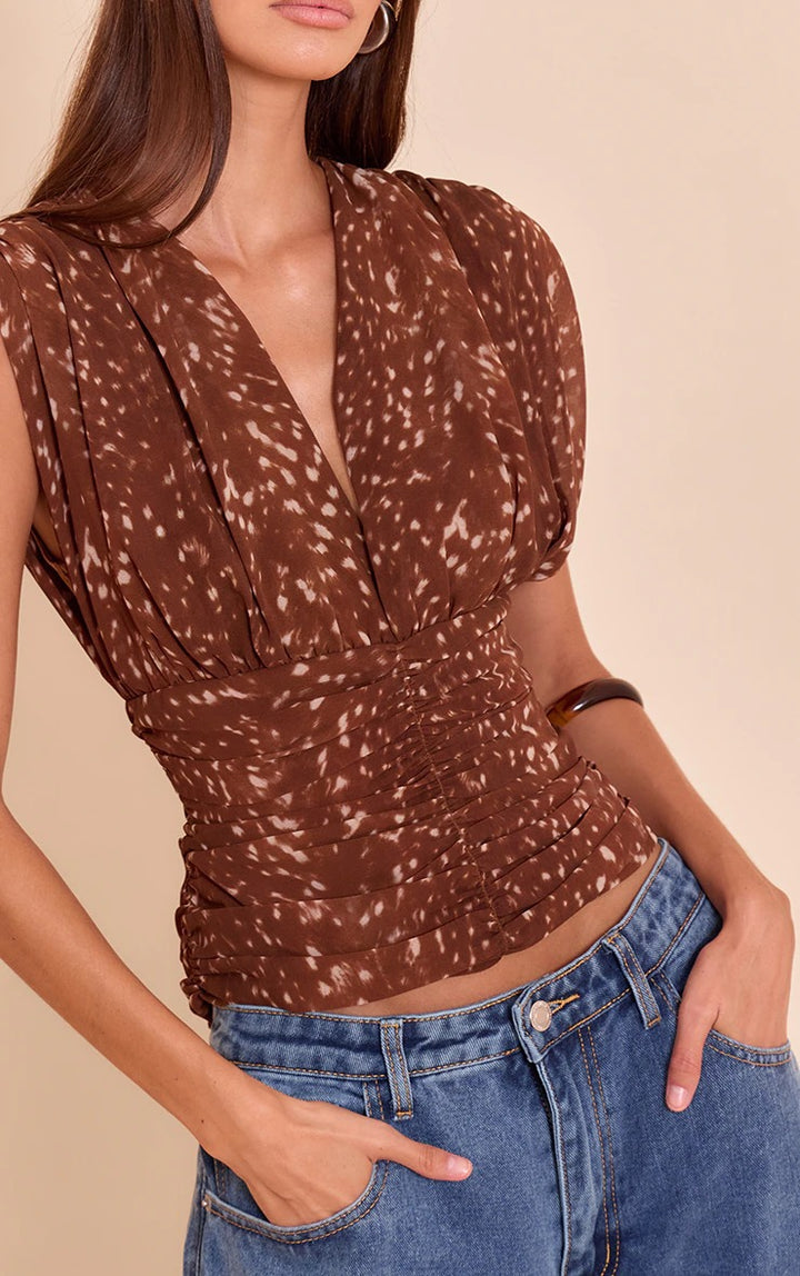 Damen Schicke Bluse mit Raffung Echo Archiv