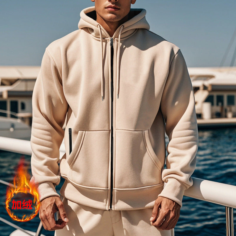 Herren Sportliche Kapuzenjacke mit durchgehendem Reißverschluss und praktischen Taschen Echoarchiv