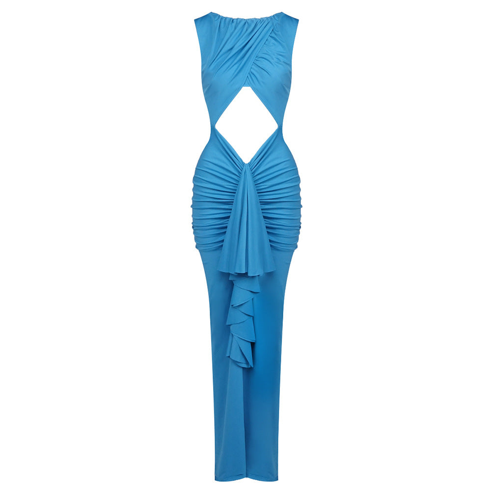 Damen figurumschmeichelndes Abendkleid mit raffiniertem Cut-Out und Drapé Echo Archiv
