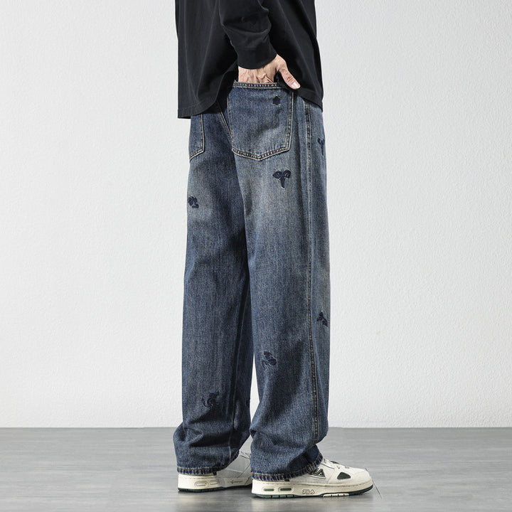 Herren Bequeme und modische Jeans mit Stickereien – Vardeno