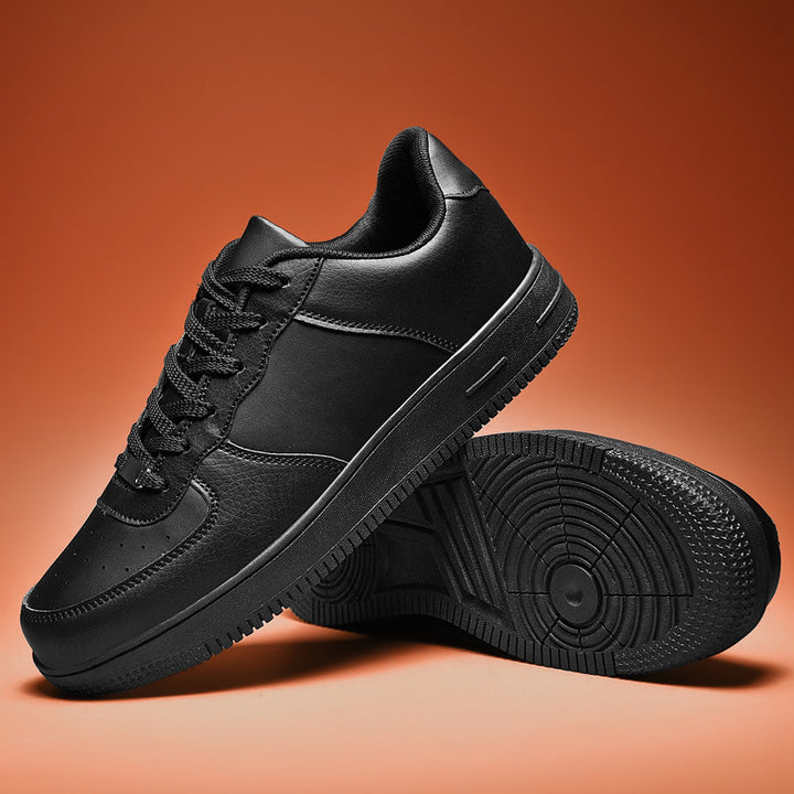 Herren Minimalistischer Low-Top Freizeitleder-Sneaker mit gepolstertem Knöchelkragen und rutschfester Profilsohle – Norré