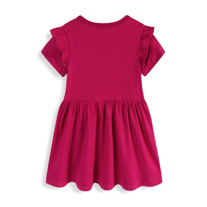 Mädchen Freizeitkleid mit niedlichem Kirsch-Motiv und Rüschen Echo Archiv