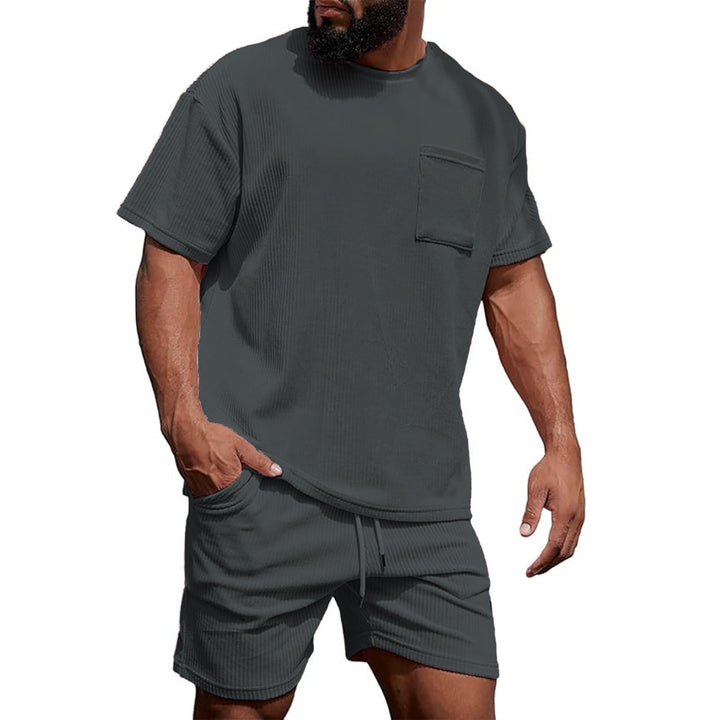 Herren Kurzarm T-Shirt und Shorts Freizeit Outfit Echoarchiv