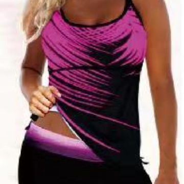 Damen Sport Tankini mit modischen Shorts Echo Archiv