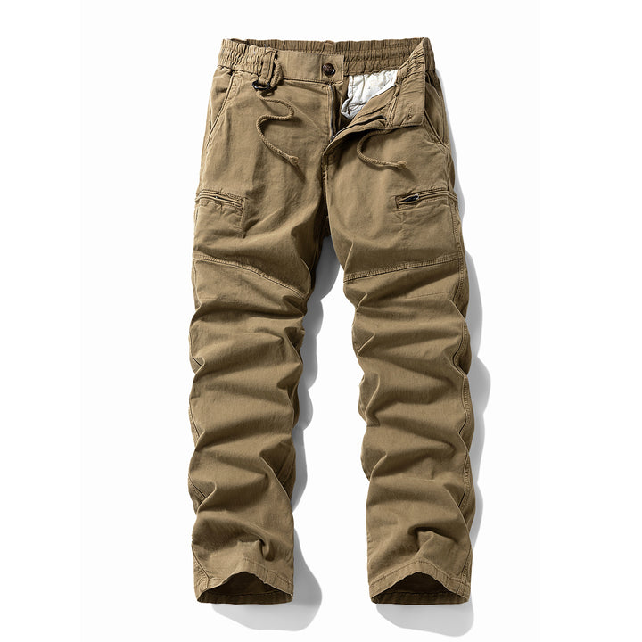 Herren Komfort-Canvas-Cargo-Hose mit elastischem Tunnelzugbund, Kniepaneelen und Multifachtaschen Echo Archiv