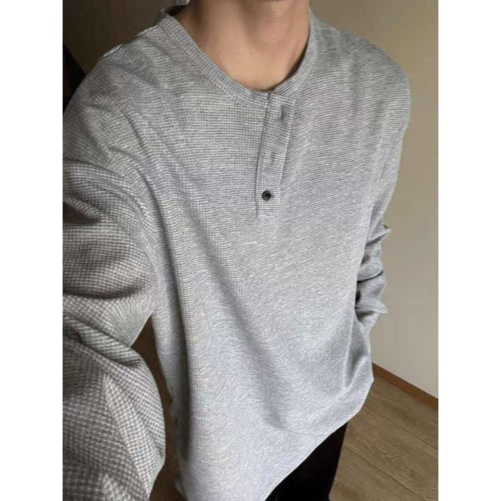 Herren Langarmshirt mit strukturiertem Gewebe Echoarchiv