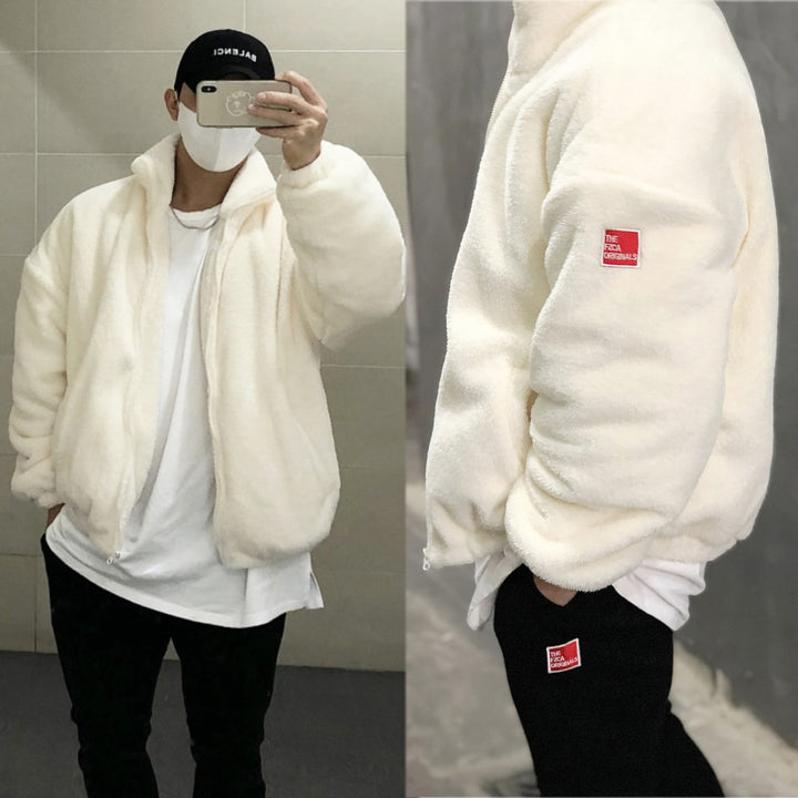Herren Fleecejacke mit Stehkragen und praktischen Taschen Echoarchiv