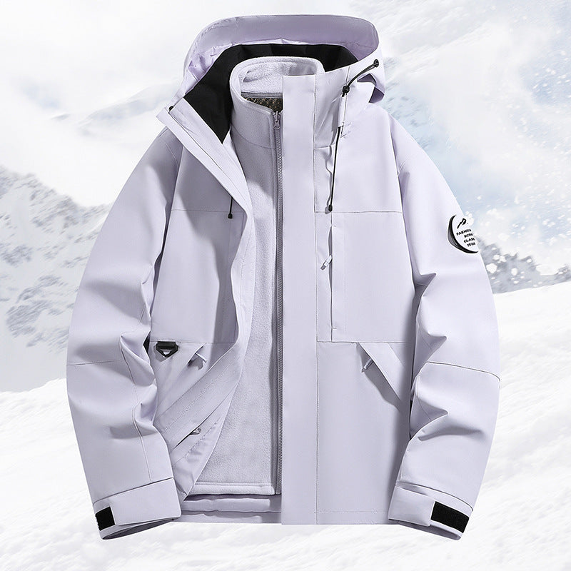 Männer Schicht Schnee Sportjacke mit atmungsaktiver Membran und verstellbarem Kapuze – Marzano