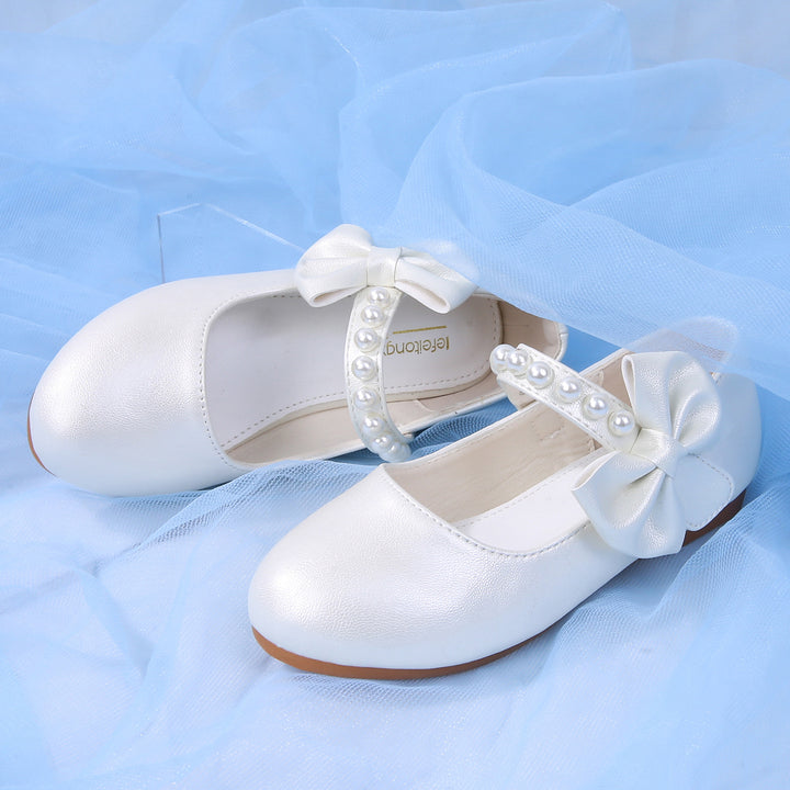 Mädchen Ballerina Schuhe mit Perlen und Schleifen Echo Archiv