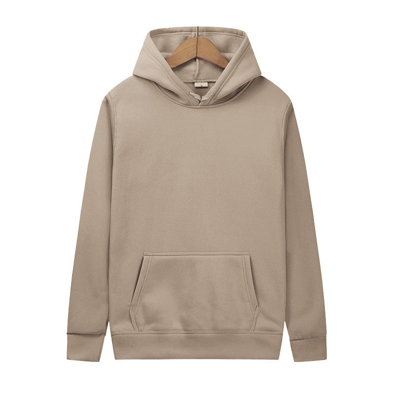 Unisex minimalistischer Kapuzenpullover ohne Reißverschluss mit innen angerautem French-Terry und integrierter Kängurutasche Echo Archiv