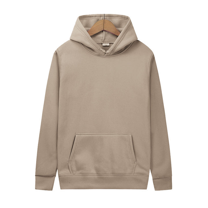Unisex minimalistischer Kapuzenpullover ohne Reißverschluss mit innen angerautem French-Terry und integrierter Kängurutasche Echo Archiv